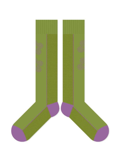 Cartoon Flower Pattern Cotton Socks