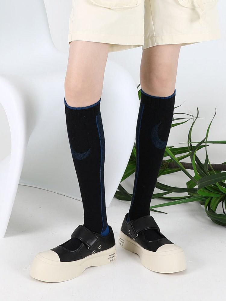 Cartoon Flower Pattern Cotton Socks