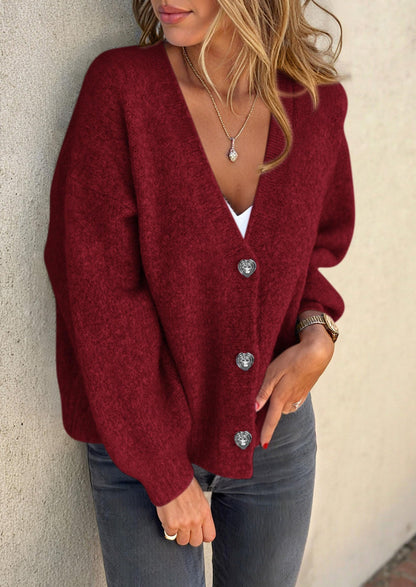 PRETTYGARDEN Cardigan Sweaters for Women Trendy Fall Long Sleeve Button Down Oversized Chunky Knit Sweater Outerwear