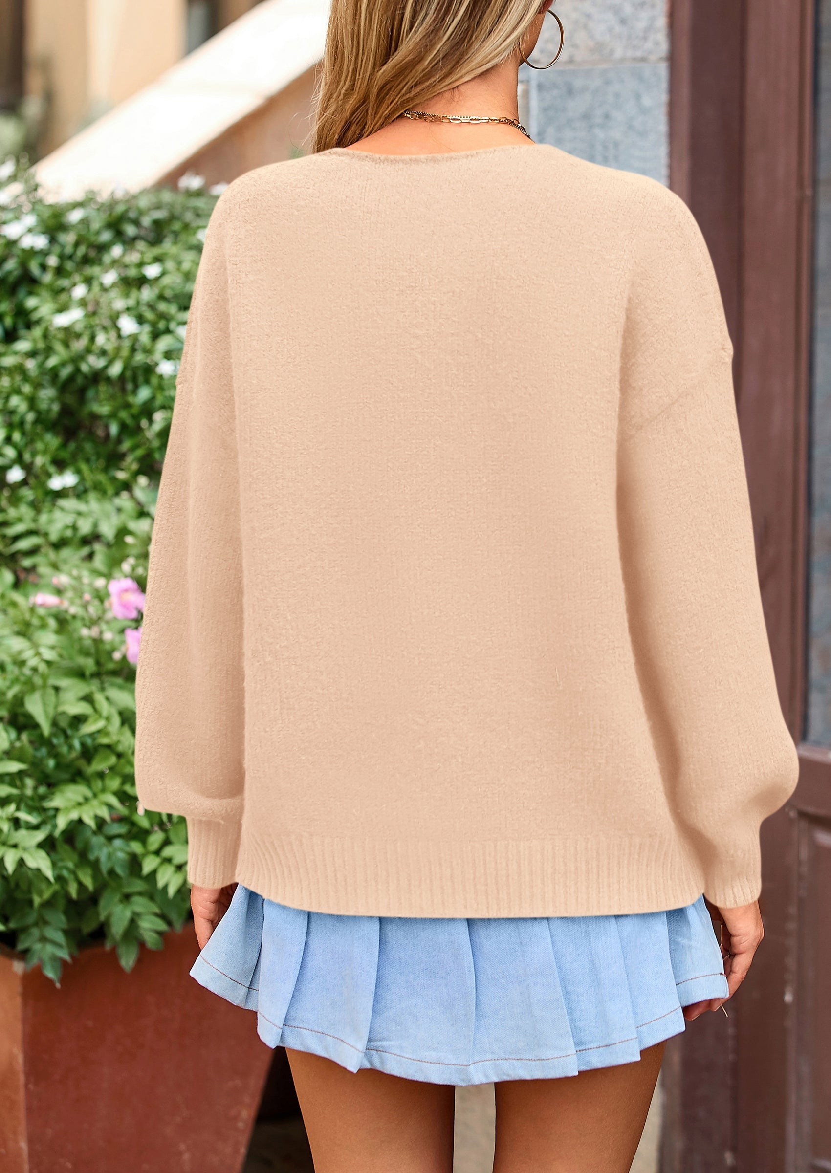 PRETTYGARDEN Women's Tie Front Bow Cardigan Sweaters Chunky Knit Long Puff Sleeve Trendy Fall Winter Jacket Coats